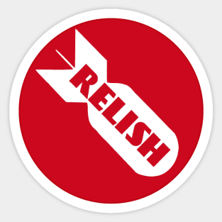 Bomb Relish Circle Logo Red Sticker